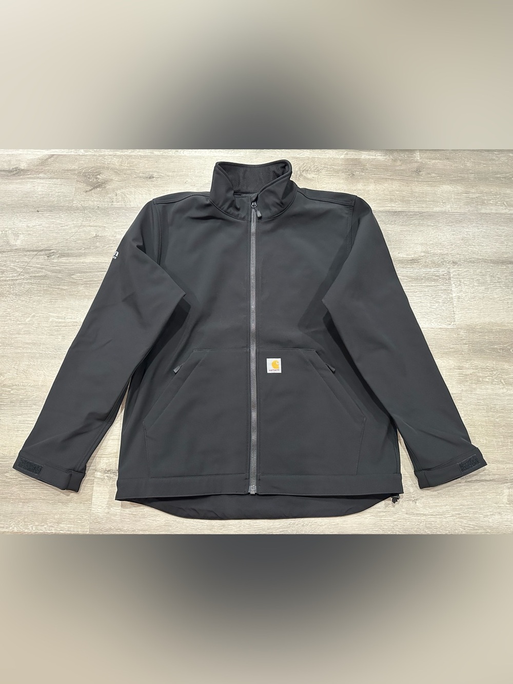 I326 NWOT Carhartt Rain Defender Heavyweight Softshell Jacket Mens L COMP LOGO